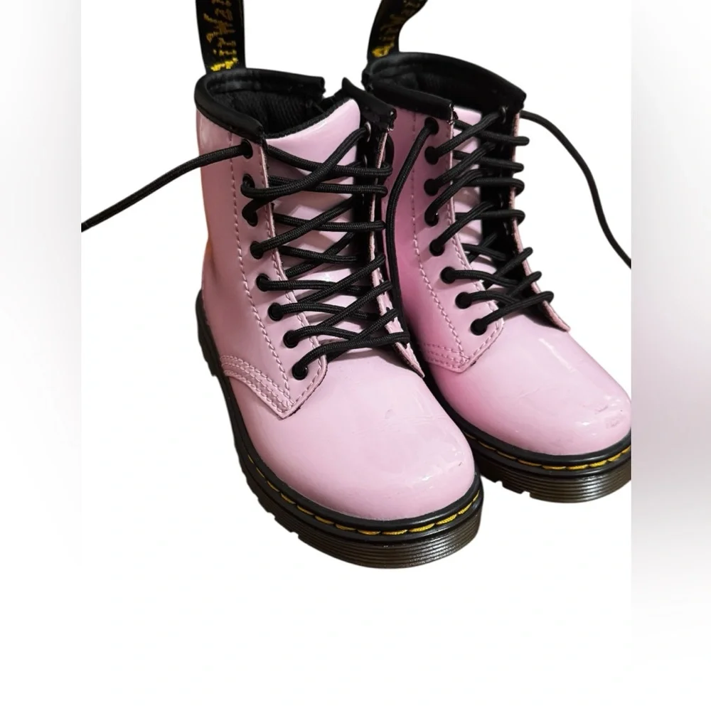 Dr. Martens Kids Pink Lace-Up Boots - Picture 6 of 7